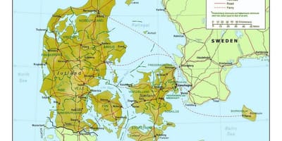 नक्शा डेनमार्क के kommune