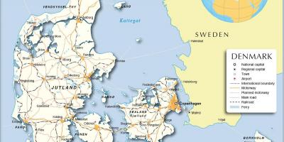 मानचित्र पर डेनमार्क