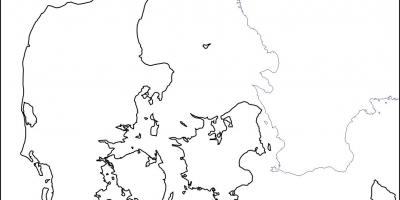 नक्शा डेनमार्क की रूपरेखा