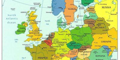 यूरोप का नक्शा दिखा डेनमार्क