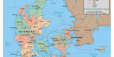 के विस्तृत नक्शे डेनमार्क